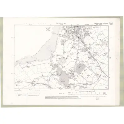 1908 Map of Ayrshire Sheet XXXIII.SW, 1910 Print