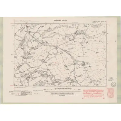 1946 Map of Ayrshire Sheet XXXIV.NW, 1949 Print