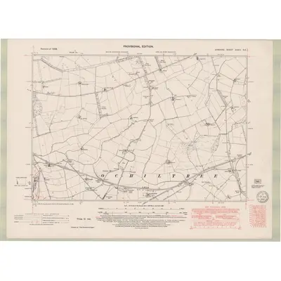 1908 Map of Ayrshire Sheet XXXIV.SE, 1949 Print
