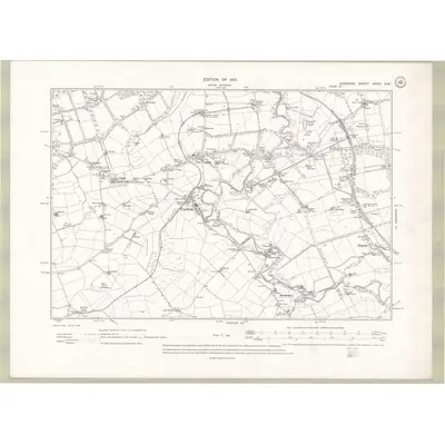 1908 Map of Ayrshire Sheet XXXIV.SW, 1910 Print