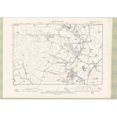 1894 Map of Ayrshire Sheet XXXIX.NW, 1896 Print