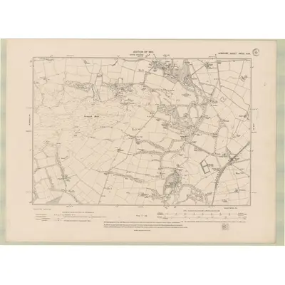 1908 Map of Ayrshire Sheet XXXIX.NW, 1910 Print