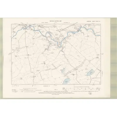 1894 Map of Ayrshire Sheet XXXIX.SE, 1897 Print