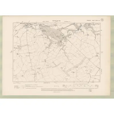 1908 Map of Ayrshire Sheet XXXIX.SE, 1910 Print