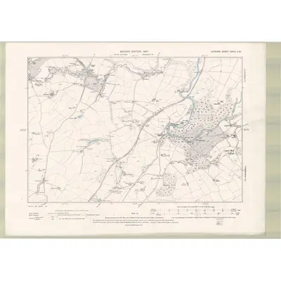 1894 Map of Ayrshire Sheet XXXIX.SW, 1897 Print