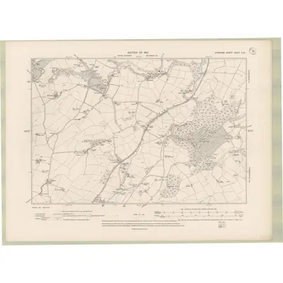 1908 Map of Ayrshire Sheet XXXIX.SW, 1910 Print