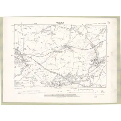 1908 Map of Ayrshire Sheet XXXV.NE, 1911 Print