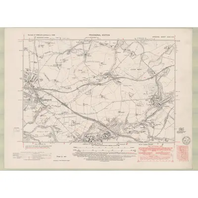 1938 Map of Ayrshire Sheet XXXV.NE, 1949 Print