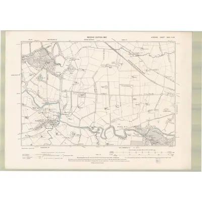 1895 Map of Ayrshire Sheet XXXV.NW, 1897 Print