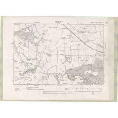 1908 Map of Ayrshire Sheet XXXV.NW, 1910 Print