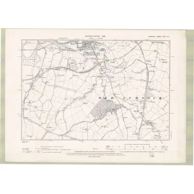 1895 Map of Ayrshire Sheet XXXV.SE, 1896 Print