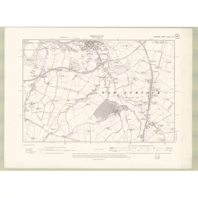 1908 Map of Ayrshire Sheet XXXV.SE, 1911 Print
