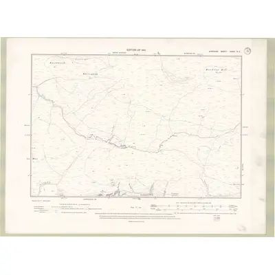 1908 Map of Ayrshire Sheet XXXVI.NE, 1910 Print