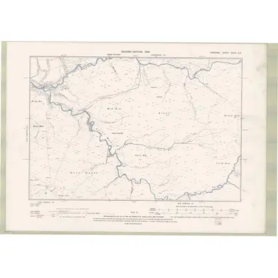 1895 Map of Ayrshire Sheet XXXVI.SE, 1896 Print