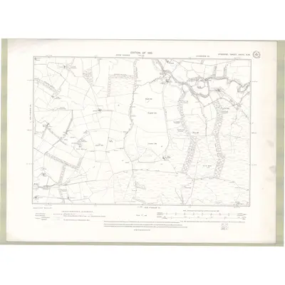 1908 Map of Ayrshire Sheet XXXVI.SW, 1910 Print