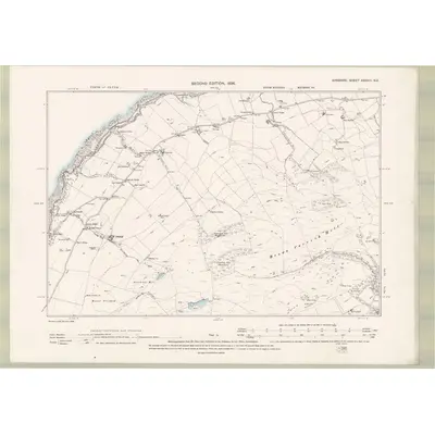 1894 Map of Ayrshire Sheet XXXVIII.NE, 1896 Print