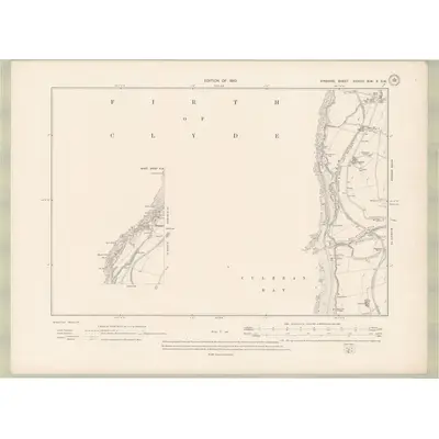 1908 Map of Ayrshire Sheet XXXVIII.NW & SW, 1910 Print
