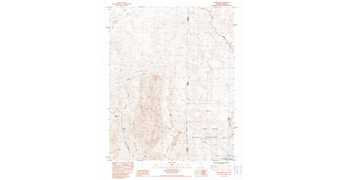 1983 Map of Azure Ridge, Clark County, NV — High-Res | Pastmaps