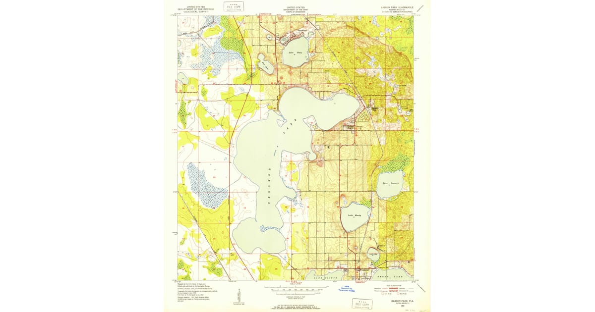 Old Maps of Highland Park FL for - Babson Park Polk County Fl Usgs Topo 1952 P1953 Og 1200x630 