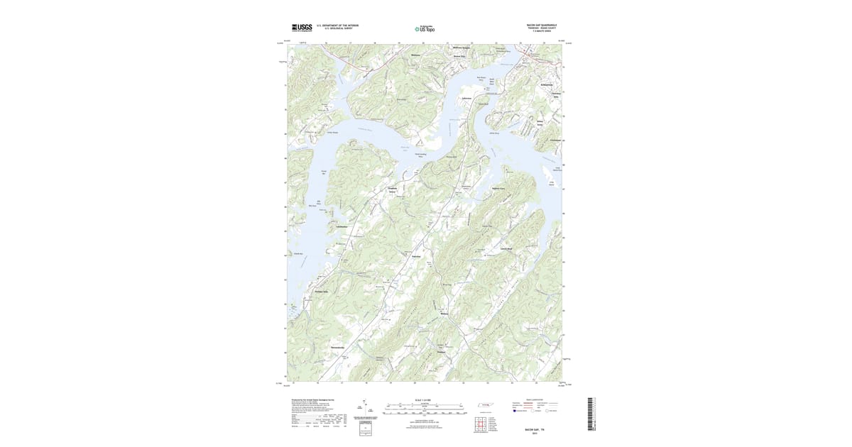 2023 Map of Bacon Gap, Roane County, TN — High-Res | Pastmaps