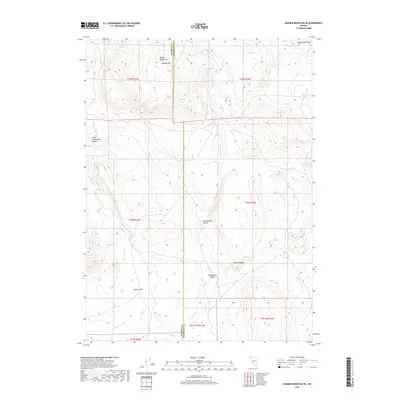 2018 Map of Badger Mountain SE, 2018 Print