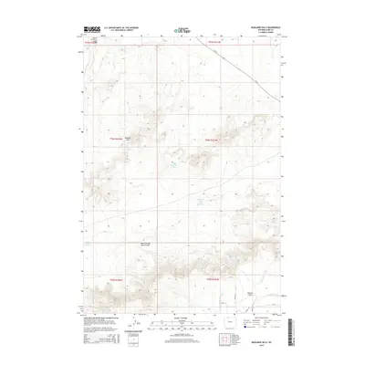 2015 Map of Badlands Hills, 2015 Print