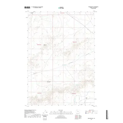 2017 Map of Badlands Hills, 2017 Print