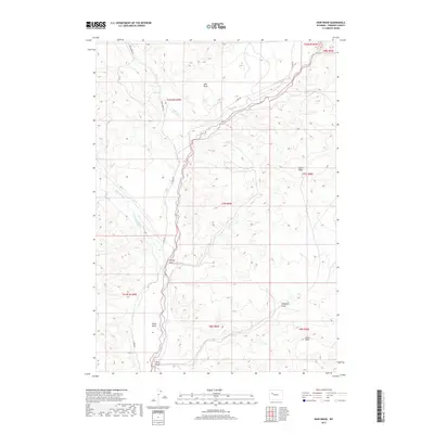 2017 Map of Bain Draw, 2017 Print