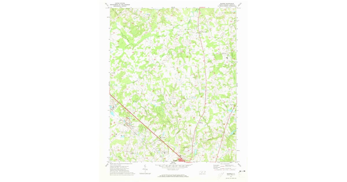 1970s Maps of Indian Trail, NC | Pastmaps