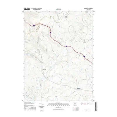 2016 Map of Bakersville, 2016 Print
