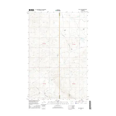 2017 Map of Ball Coulee, 2017 Print