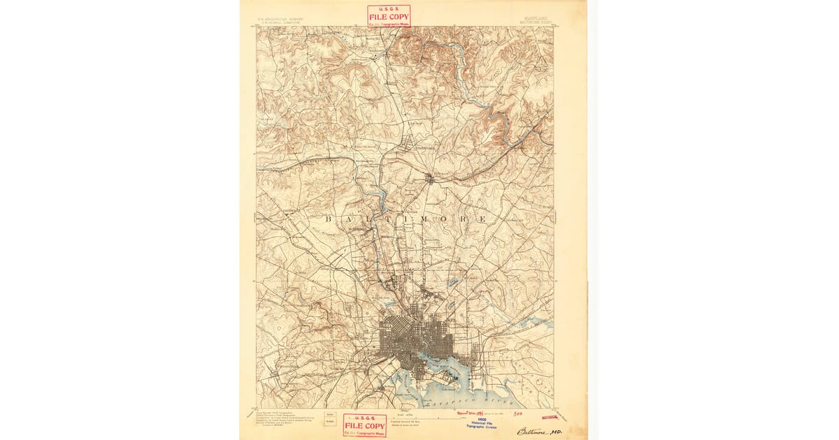 1800s 19th Century Maps of Brewers - Baltimore Baltimore County Md Usgs Topo 1894 Og 1200x630