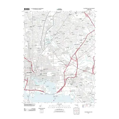 2011 Map of Baltimore East, 2011 Print