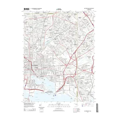 2014 Map of Baltimore East, 2014 Print