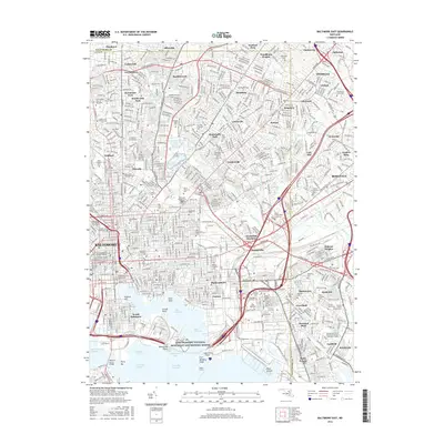 2016 Map of Baltimore East, 2016 Print