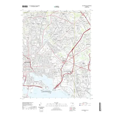 2019 Map of Baltimore East, 2019 Print