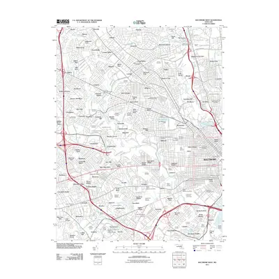 2011 Map of Baltimore West, 2011 Print