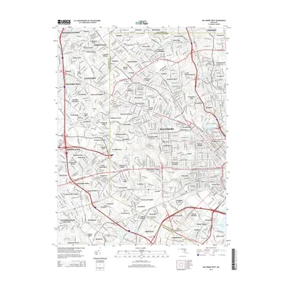 2014 Map of Baltimore West, 2014 Print