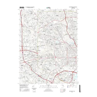 2016 Map of Baltimore West, 2016 Print