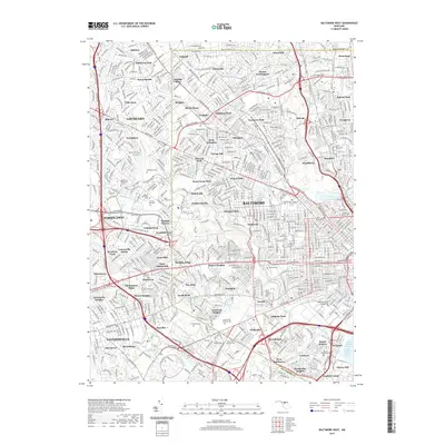 2019 Map of Baltimore West, 2019 Print