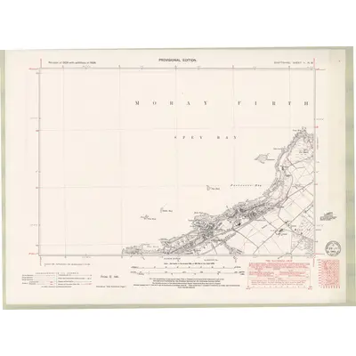 1938 Map of Banffshire Sheet II.NW, 1949 Print