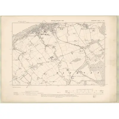 1902 Map of Banffshire Sheet II.SW, 1905 Print