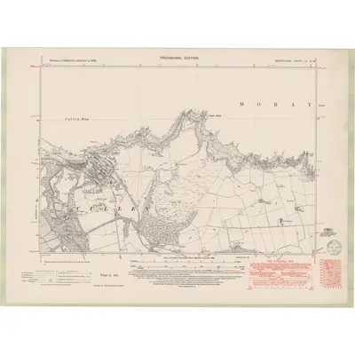 1938 Map of Banffshire Sheet III.NW, 1949 Print