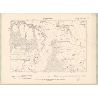 1902 Map of Banffshire Sheet III.SW, 1905 Print