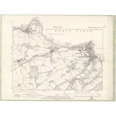 1902 Map of Banffshire Sheet IV.NE & SE, 1904 Print
