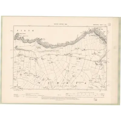 1902 Map of Banffshire Sheet V.SE, 1904 Print