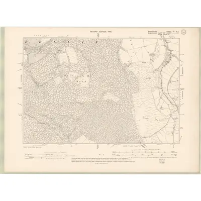 1902 Map of Banffshire Sheet VII.SE, 1905 Print