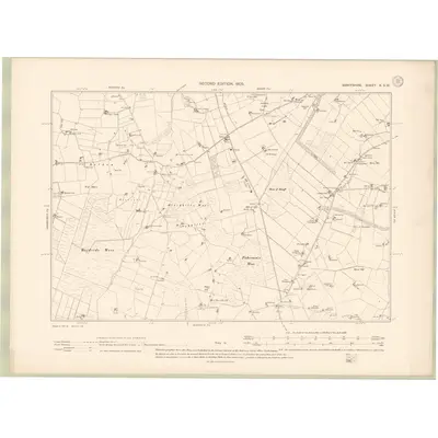 1902 Map of Banffshire Sheet X.SW, 1905 Print