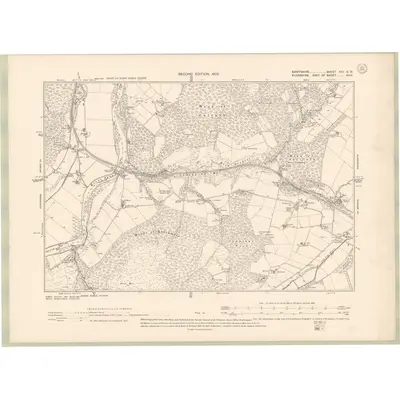 1902 Map of Banffshire Sheet XIII.SW, 1905 Print