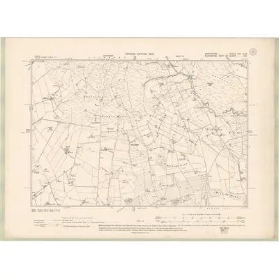1902 Map of Banffshire Sheet XIV.NW, 1905 Print